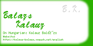 balazs kalauz business card